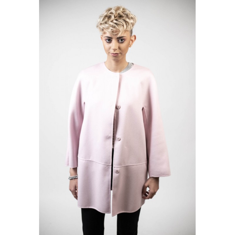 MAX MARA STUDIO - NANNI coat in silk and cashmere - Pink