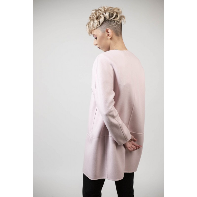 MAX MARA STUDIO - NANNI coat in silk and cashmere - Pink