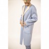 WEEKEND MAX MARA - Cappotto Vestaglia Reversibile in Lana DIDY  - Azzurro/Bianco
