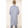 WEEKEND MAX MARA - DIDY  Reversible Wool Wrap Dress Coat  - Light Blue/White