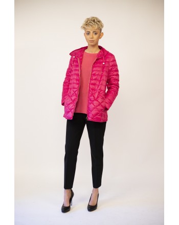 MAX MARA  THE CUBE - Lightweight Down Jacket ETRES with Hood - Fucsia