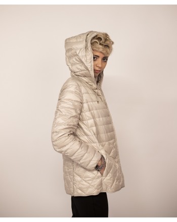 MAX MARA  THE CUBE - ETRES Lightweight Down Jacket with Hood - Sand