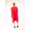 ALBERTA FERRETTI - Silk dress with Lace - Red