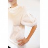 ALBERTA FERRETTI - Cotton T-Shirt with Puff Sleeves - White
