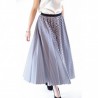 ANTONIO MARRAS - Wide cotton skirt - White/Blue