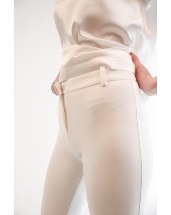 PINKO - Pantalone ALLIEVO in punto stoffa - Bianco