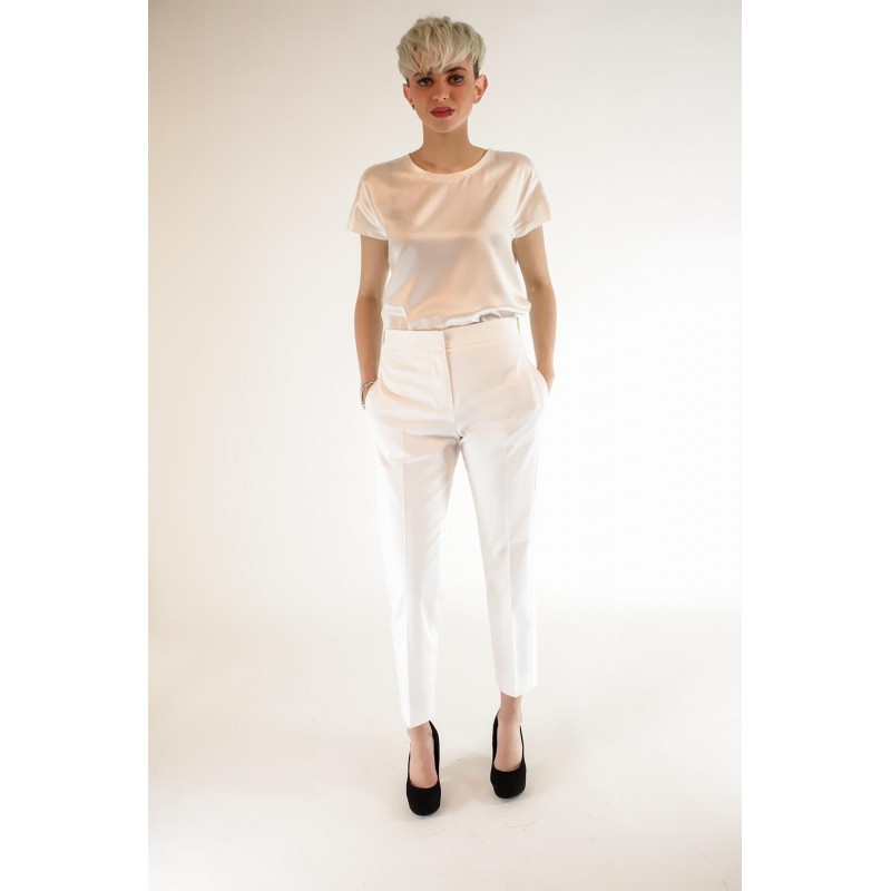 MAX MARA - Cotton trousers - White