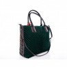 PINKO - Shopping bag ADAMS in Velvet  - Green