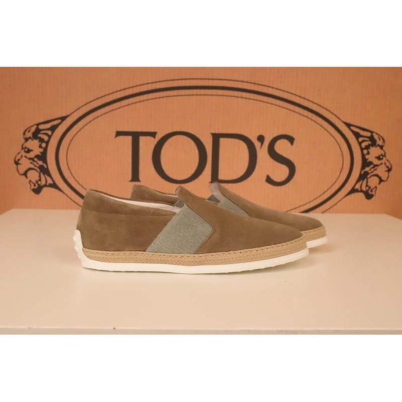 TOD'S - Suede Slip On - Light Brown