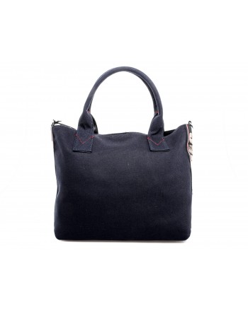PINKO - Canvas Shopping Bag CRESTOSO - Blue