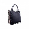 PINKO - Canvas Shopping Bag CRESTOSO - Blue