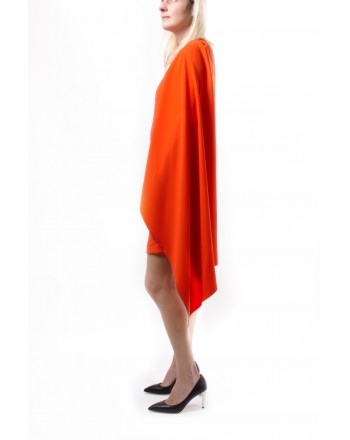 MCQ BY ALEXANDER MCQUEEN - Dress CASCADE with Drape on Sleeve - True Red