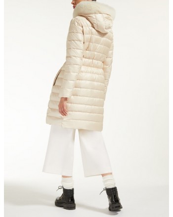 MAX MARA STUDIO - Norcia coat with hood - Ivory