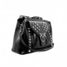 PINKO - TOP BATCH Bag with pearl studs - Black
