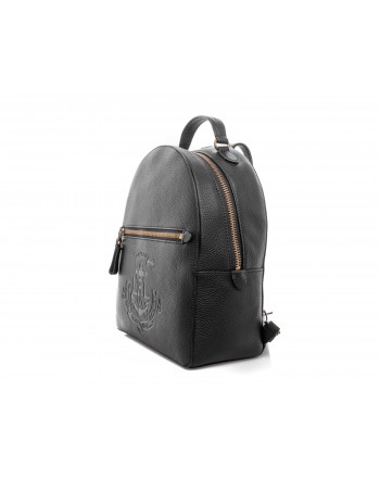 POLO RALPH LAUREN - Studded leather backpack - Black