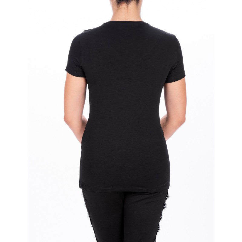LIU-JO - BASIC Cotton T-Shirt - Black