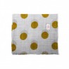 CAMERUCCI - Stole Ortensia with polka dots - Grey/Mustard