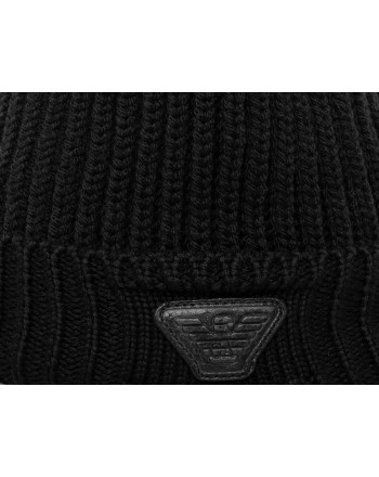 EMPORIO ARMANI - Wool hat - Black