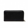 LOVE MOSCHINO - Zip Around Wallet with Peace and Love Patches - Black