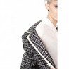 WEEKEND MAX MARA - Wool Doublebreasted Glen Plaid Jacket OCROMA  - White/Black