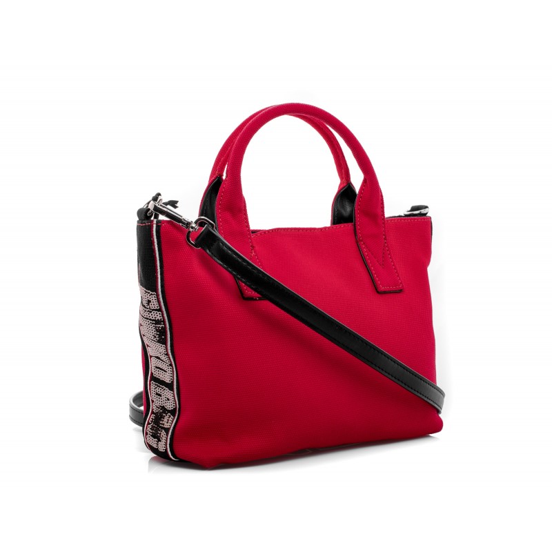 PINKO - Canvas Shopping Bag CRESTOSO - Red