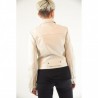 PINKO -  CHIODO Leather Jacket SENSIBILE - White