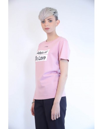 PINKO - Cotton T-Shirt SPONTANEO - Pink