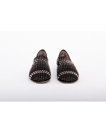 GIUSEPPE ZANOTTI - Suede Loafers with Metallic Studs - Black
