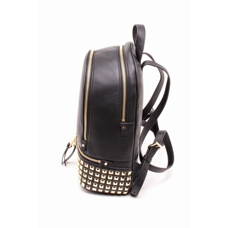 MICHAEL BY MICHAEL KORS -  RHEA STUDS Backpack with Golden Studs - Black