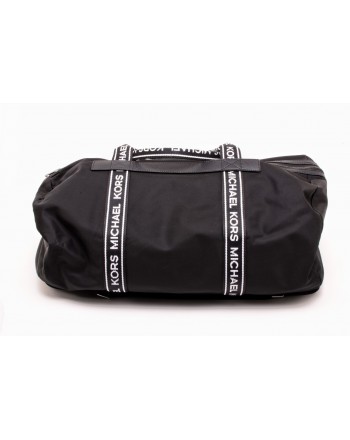 MICHAEL BY MICHAEL KORS - Nylon Travel Bag Backpack with Logo - Black/White