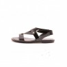 TOD'S - Leather and Fabric Flat Sandal with Studs  - Black