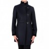 FAY - Wool and Cahmere VIRGINIA Coat with Frogs - Blue