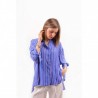 PINKO - FACILE shirt in twill over - Blue/Red/white