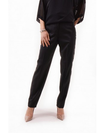 CALVIN KLEIN - Jogging Style Trousers with Side Band - Black