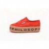PHILOSOPHY di LORENZO SERAFINI  -  Sneakers SUPERGA per PHILOSOPHY con Suola in Corda - Tangerine