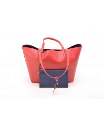 POLO RALPH LAUREN - Leather Tote Bag - Red/Navy