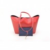POLO RALPH LAUREN - Leather Tote Bag - Red/Navy