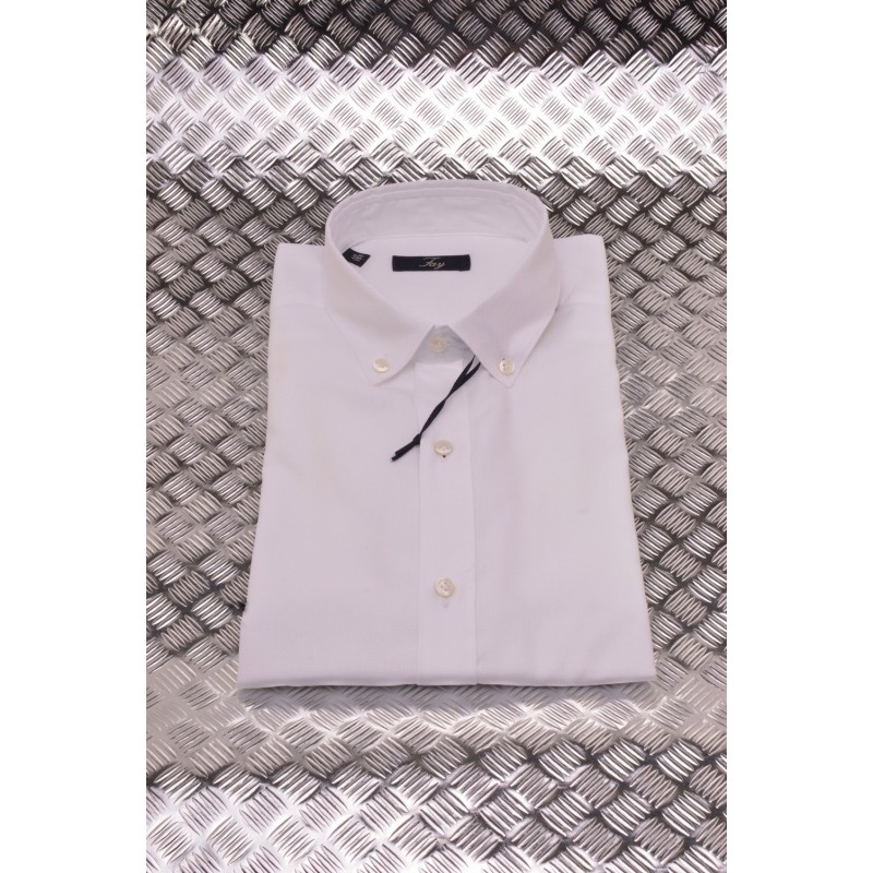 FAY - Long Sleeves Cotton Shirt - White