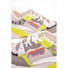PINKO - Tech Fabric Sneakers SMERALDO - White/Yellow/Grey