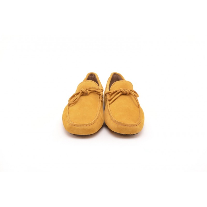 TOD'S - Suede Loafers with Gums - Yellow