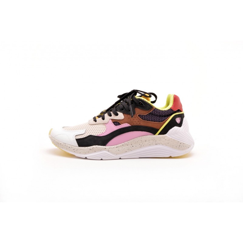MCQ BY ALEXANDER MCQUEEN -  Suede and nylon sneakers - Multi/Pink/Purple