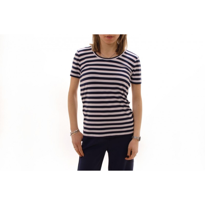 MICHAEL BY MICHAEL KORS - Striped cotton T-shirt - Navy/White