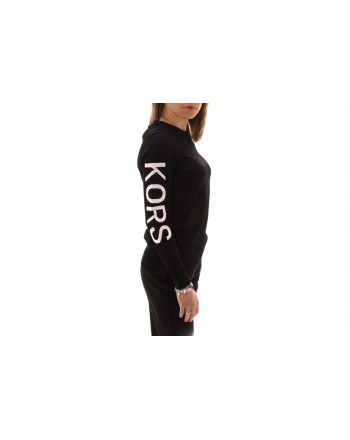 MICHAEL BY MICHAEL KORS - Viscose Knit with Logo on Sleeve - Black