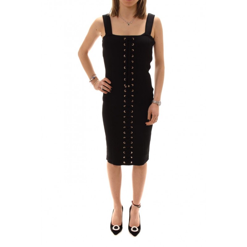 MICHAEL BY MICHAEL KORS - Viscose Dress with Laces - Black