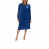 BLUMARINE - Viscose Dress with Lace Details - Bluette