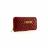 LOVE MOSCHINO - Zip Around Ecoleather Wallet with Logo- Red