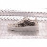 LOTTO LEGGENDA -  IMPRESSIONS CRACK leather sneakers - White/Silver Metal