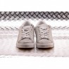 2 STAR - Leather Microsquared Low Sneakers  - Ice Grey/Silver