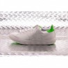 2 STAR - Ecoleather Sneakers with Fluo Green Details  - White/Green