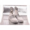 2 STAR - Sneakers Sock con Dettagli Argento - Bianco/Silver